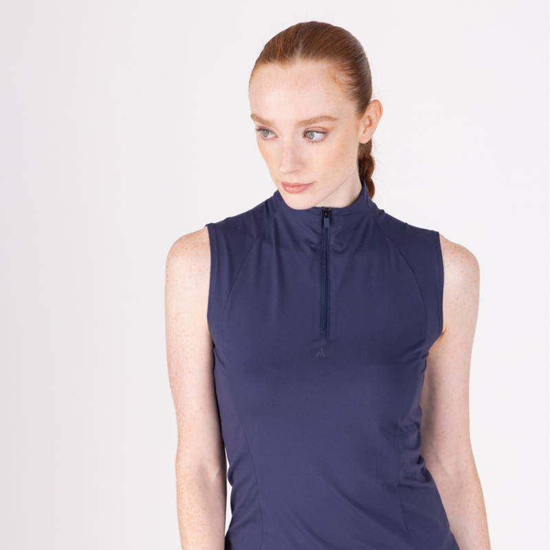 Aubrion React Sleeveless Base Layer - Midnight-3