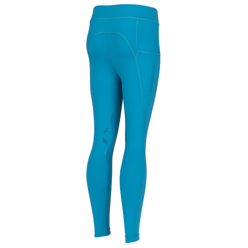 Aubrion React Young Rider Rhythm Riding Tights - Kingfisher-1