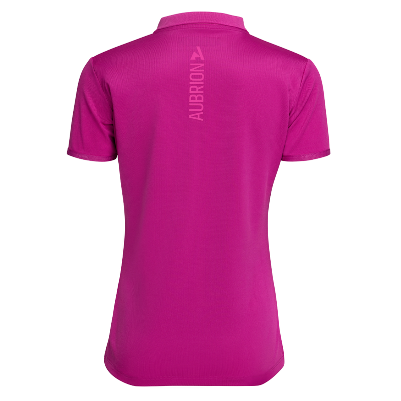 Aubrion React Young Rider Tech Polo - Fuchsia-1