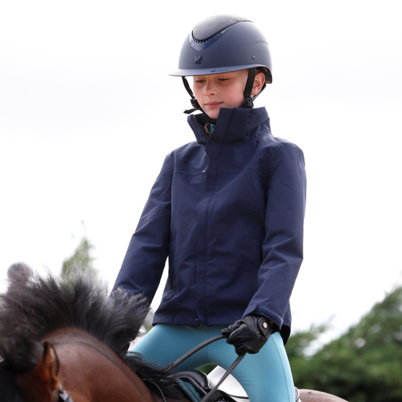 Aubrion React Young Rider Waterproof Coat - Midnight-6