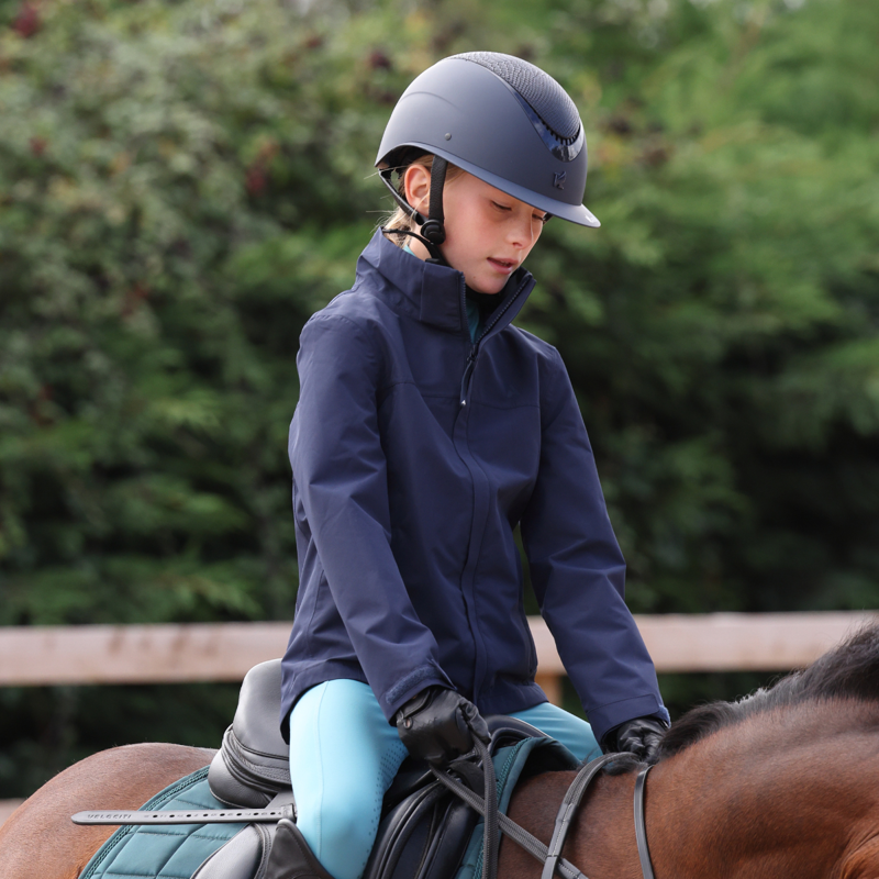 Aubrion React Young Rider Waterproof Coat - Midnight-9
