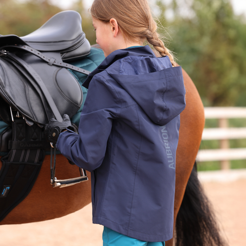 Aubrion React Young Rider Waterproof Coat - Midnight-11
