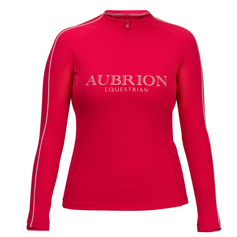 Aubrion Equestrian Long Sleeve Base Layer - Dewberry