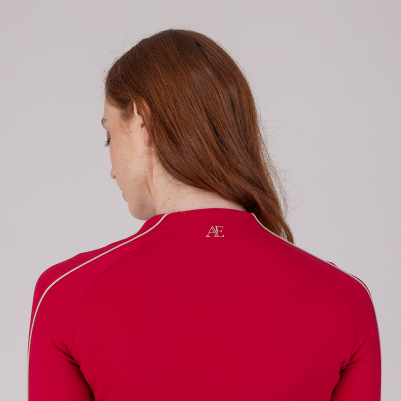 Aubrion Equestrian Long Sleeve Base Layer - Dewberry-4