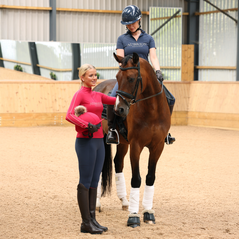 Aubrion Equestrian Long Sleeve Base Layer - Dewberry-10
