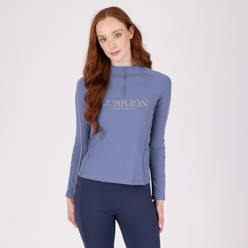 Aubrion Equestrian Long Sleeve Base Layer - Storm-9