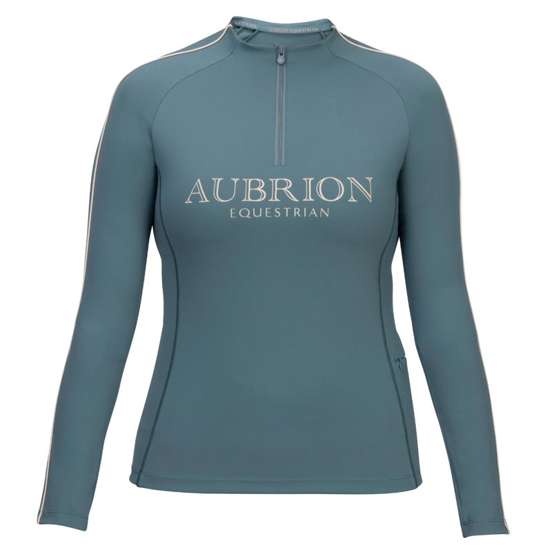 Aubrion Equestrian Long Sleeve Base Layer - Thyme