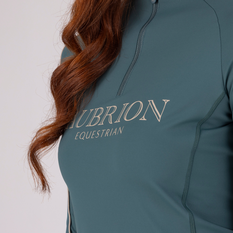 Aubrion Equestrian Long Sleeve Base Layer - Thyme-6