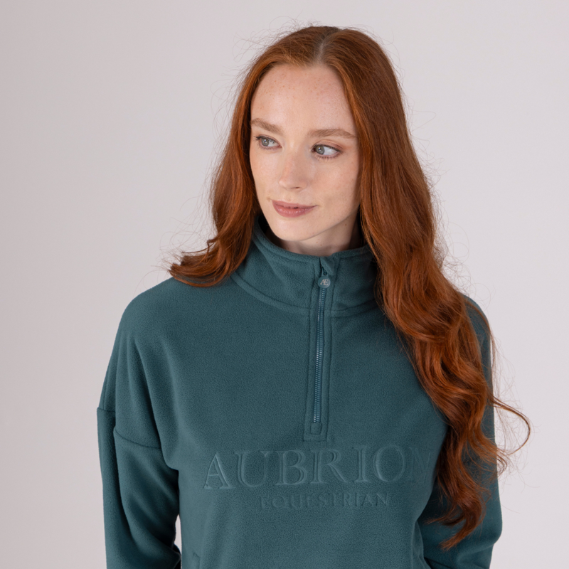 Aubrion Equestrian Quarter Zip Fleece - Thyme-1