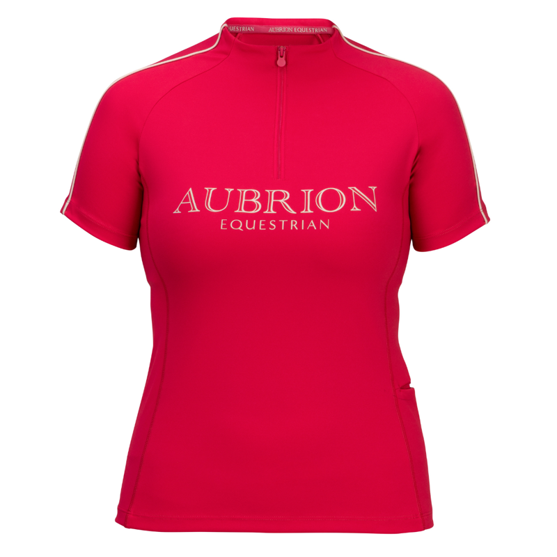 Aubrion Equestrian Short Sleeve Base Layer - Dewberry