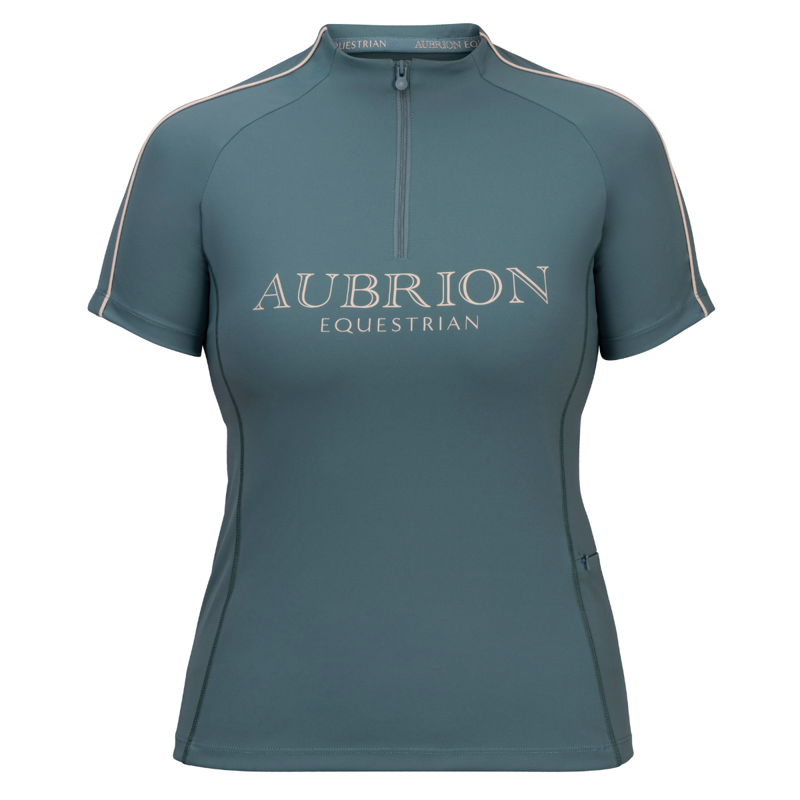 Aubrion Equestrian Short Sleeve Base Layer - Thyme