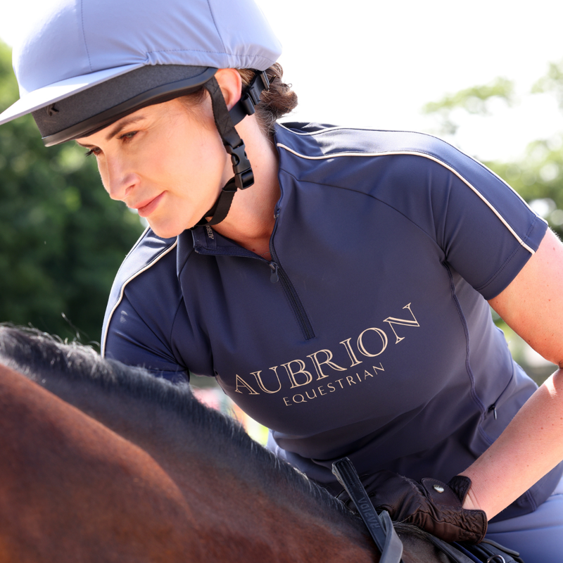 Aubrion Equestrian Short Sleeve Base Layer - Midnight-4