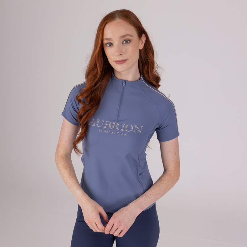 Aubrion Equestrian Short Sleeve Base Layer - Storm-4