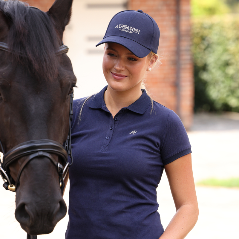 Aubrion Equestrian Short Sleeve Polo - Midnight-2