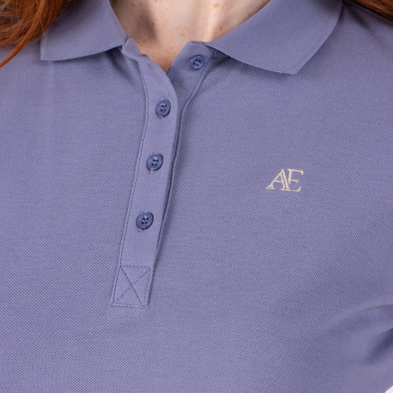 Aubrion Equestrian Short Sleeve Polo - Storm-2