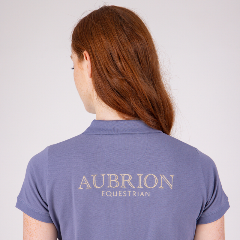 Aubrion Equestrian Short Sleeve Polo - Storm-3