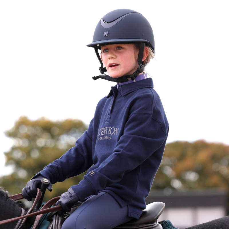 Aubrion Equestrian Young Rider Button Sweatshirt - Midnight-7