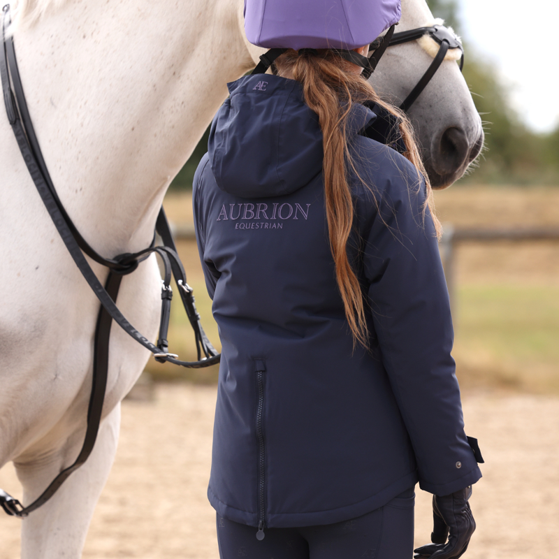 Aubrion Equestrian Young Rider Lightweight Coat - Midnight-10