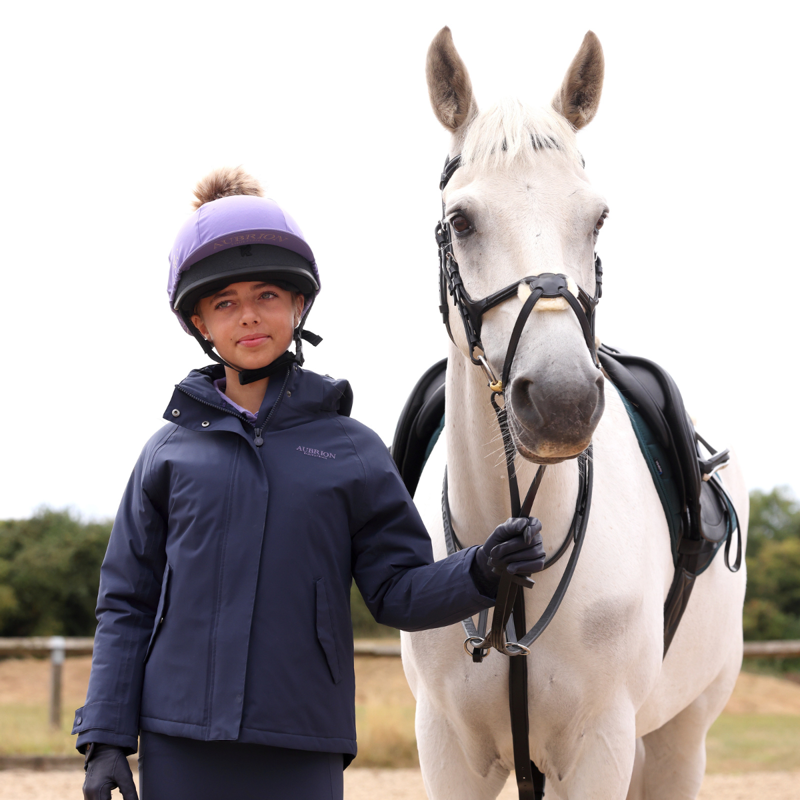 Aubrion Equestrian Young Rider Lightweight Coat - Midnight-11