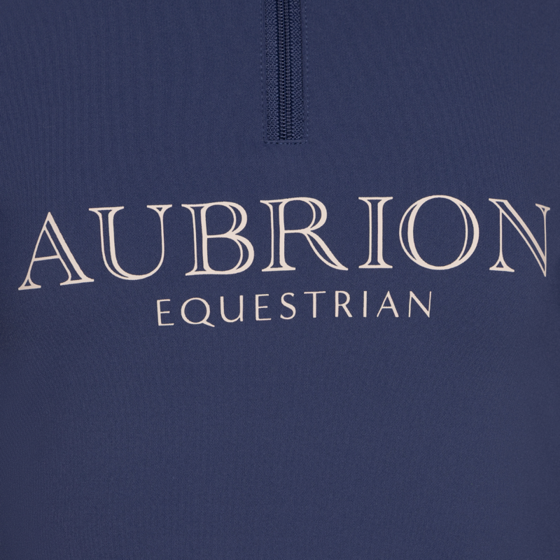 Aubrion Equestrian Young Rider Long Sleeve Base Layer - Midnight-6