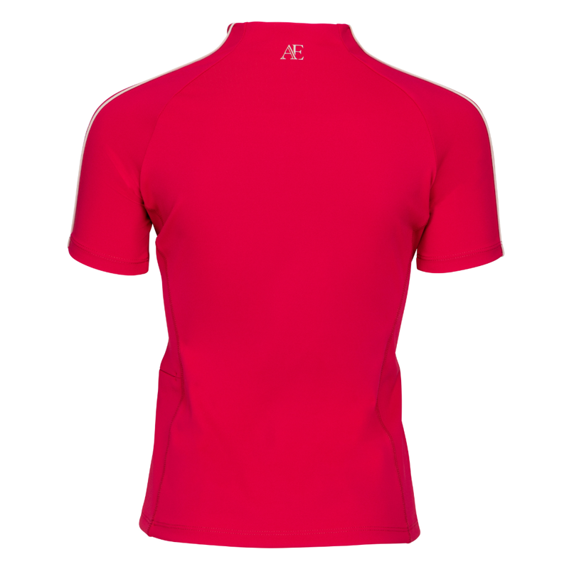 Aubrion Equestrian Young Rider Short Sleeve Base Layer - Dewberry-1