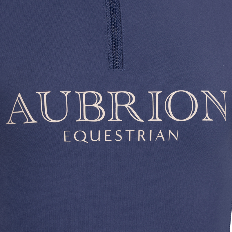 Aubrion Equestrian Young Rider Short Sleeve Base Layer - Midnight-5
