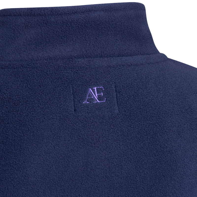 Aubrion Equestrian Young Rider Quarter Zip Fleece - Midnight/Heather-2