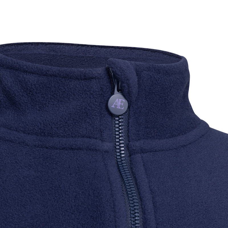 Aubrion Equestrian Young Rider Quarter Zip Fleece - Midnight/Heather-4