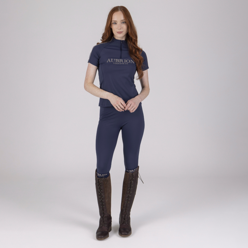 Aubrion Equestrian Riding Tights - Midnight-3