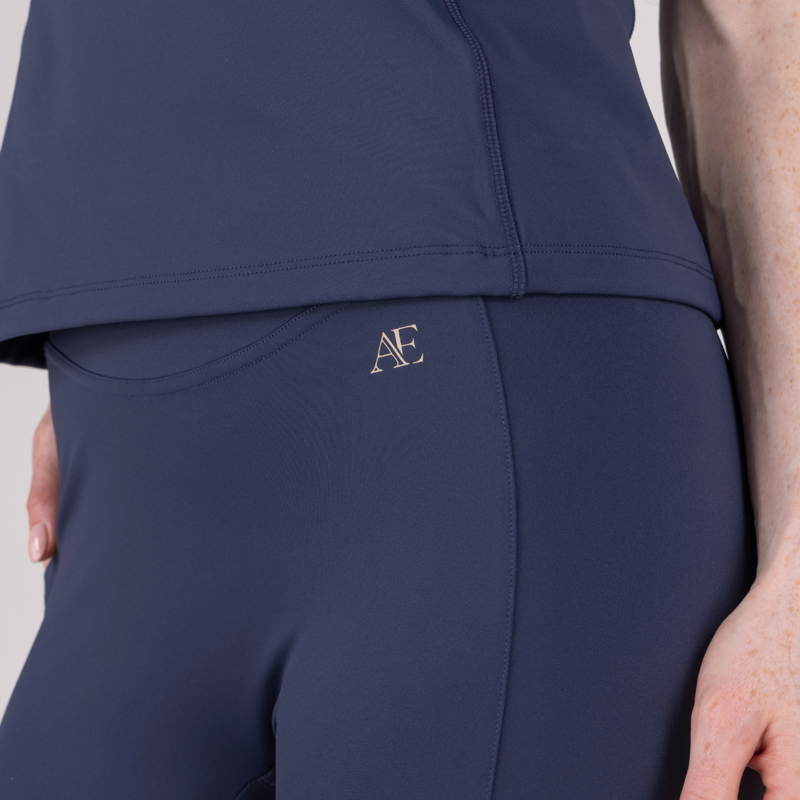 Aubrion Equestrian Riding Tights - Midnight-4