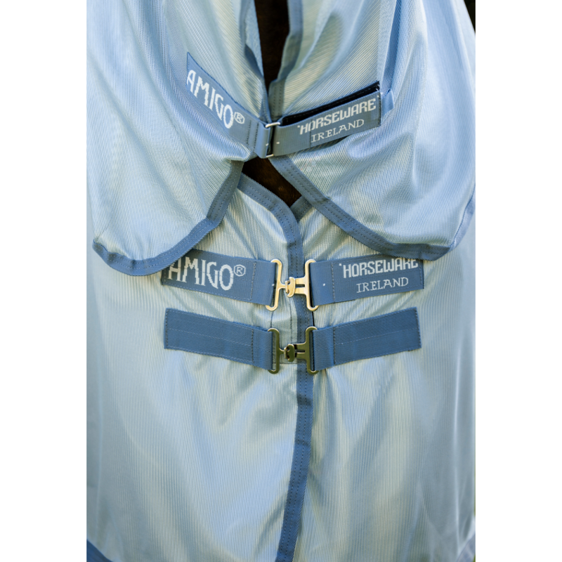 Horseware Amigo Integrated Fly Sheet - Heather Blue/Blue/Silver-4