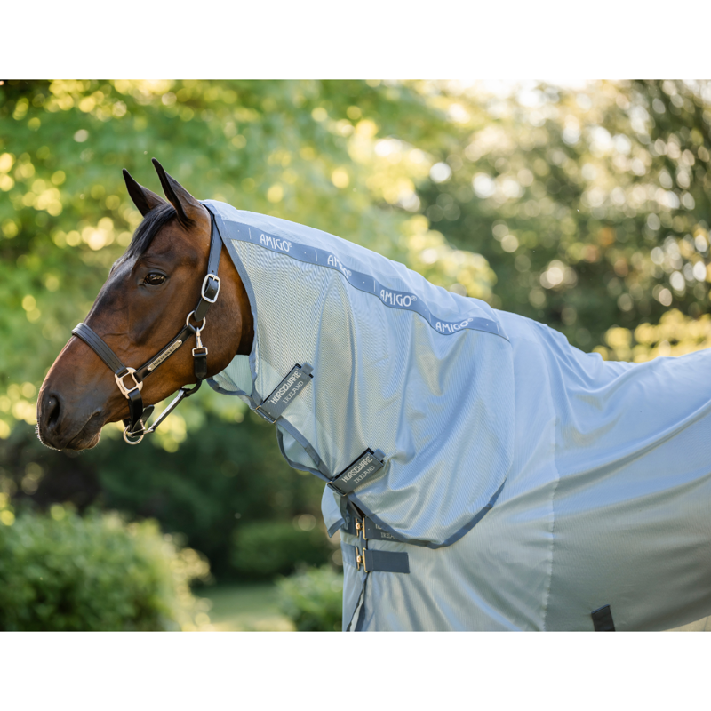 Horseware Amigo Integrated Fly Sheet - Heather Blue/Blue/Silver-1
