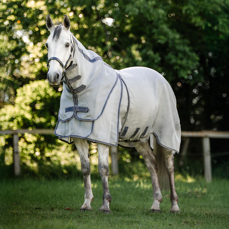 Horseware Rambo Optimo Protector Plus - Silver/Thunderstorm Grey/Silver