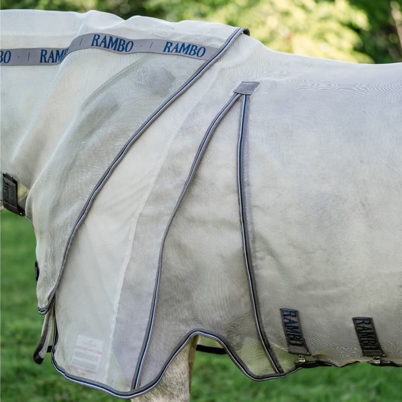Horseware Rambo Optimo Protector Plus - Silver/Thunderstorm Grey/Silver-4