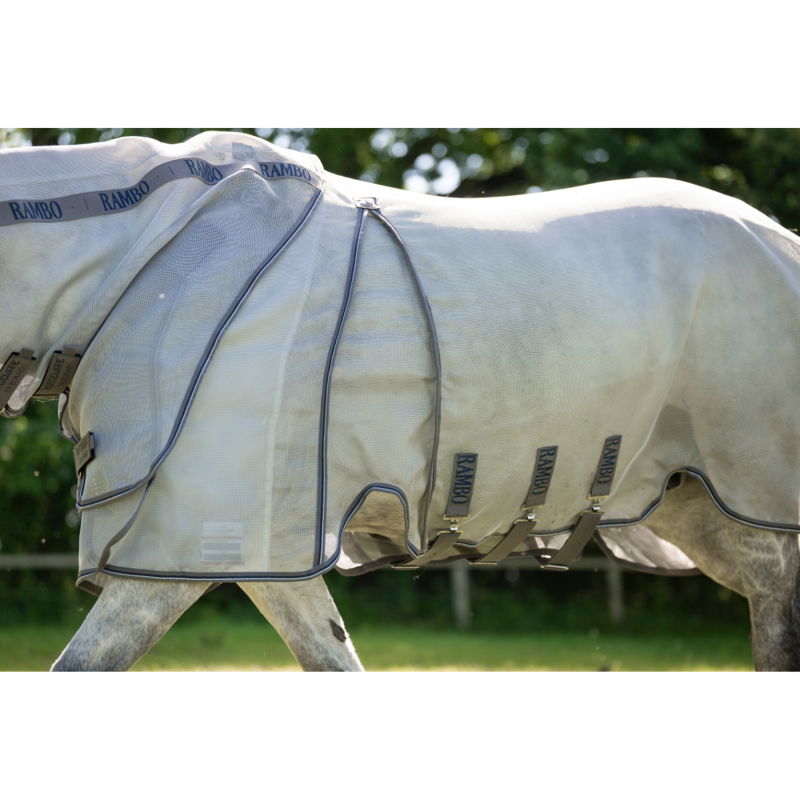 Horseware Rambo Optimo Protector Plus - Silver/Thunderstorm Grey/Silver-6