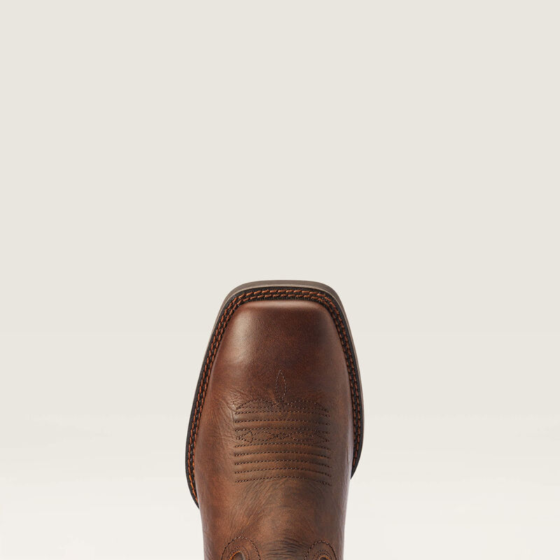 Ariat Men's Sport Rambler Wide Square Toe Western Boot - Bartop Brown-4