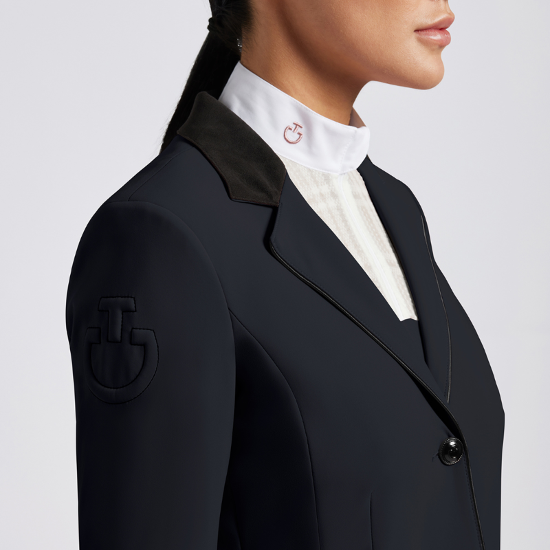 Cavalleria Toscana Women's GP Riding Competition Jacket - Navy-2