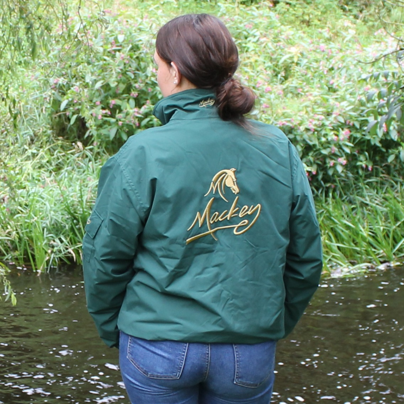 Mackey Children's Blouson Jacket with logo - Green-1