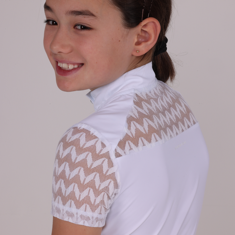Aubrion Young Rider Optima VX Show Shirt - White-5
