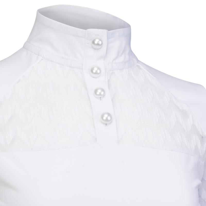 Aubrion Young Rider Optima VX Show Shirt - White-3