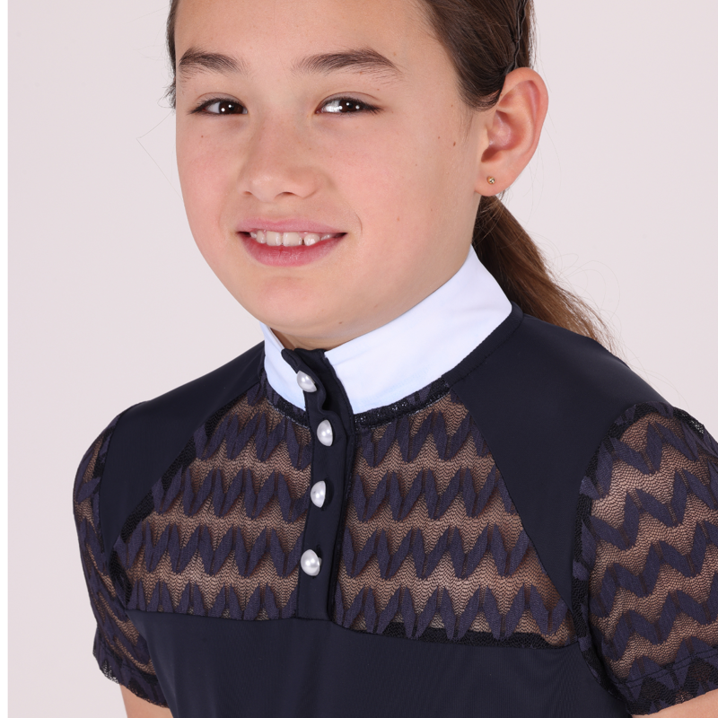 Aubrion Young Rider Optima VX Show Shirt - Navy-6