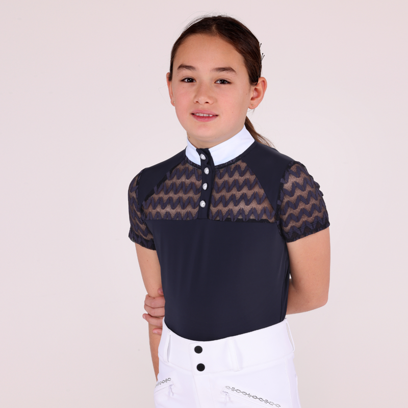 Aubrion Young Rider Optima VX Show Shirt - Navy-5