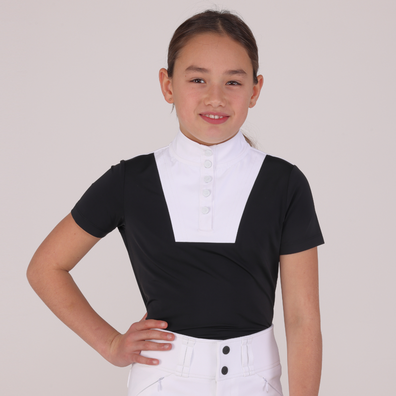 Aubrion Young Rider Optima MX Show Shirt - Black-5