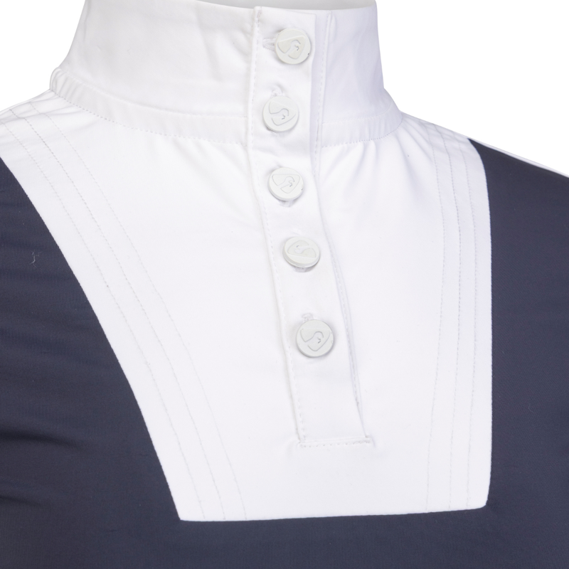 Aubrion Young Rider Optima MX Show Shirt - Navy-2