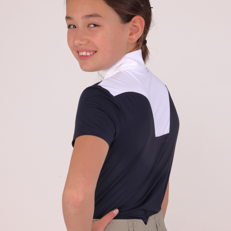 Aubrion Young Rider Optima MX Show Shirt - Navy-6