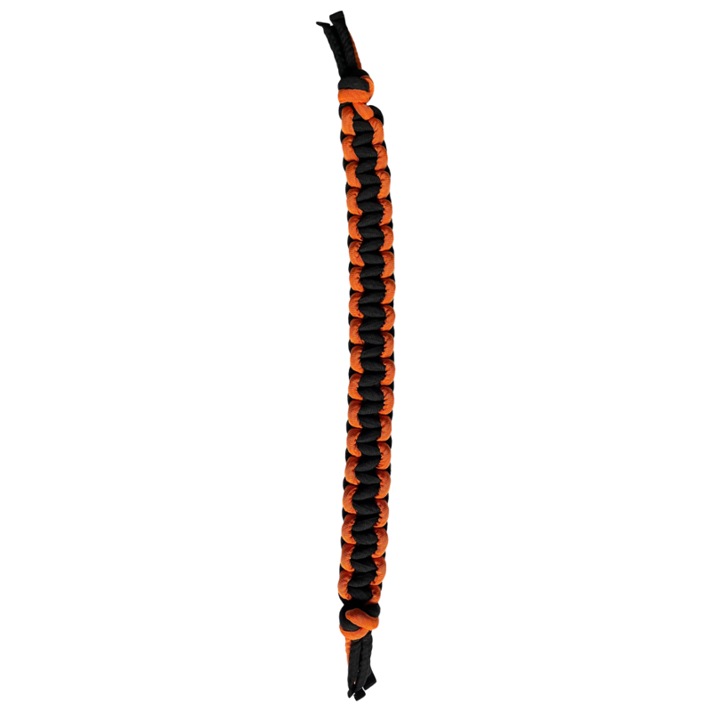 Hem and Boo Bite Resistant Covered Rope Braided Tug - Black/Orange - 90cm