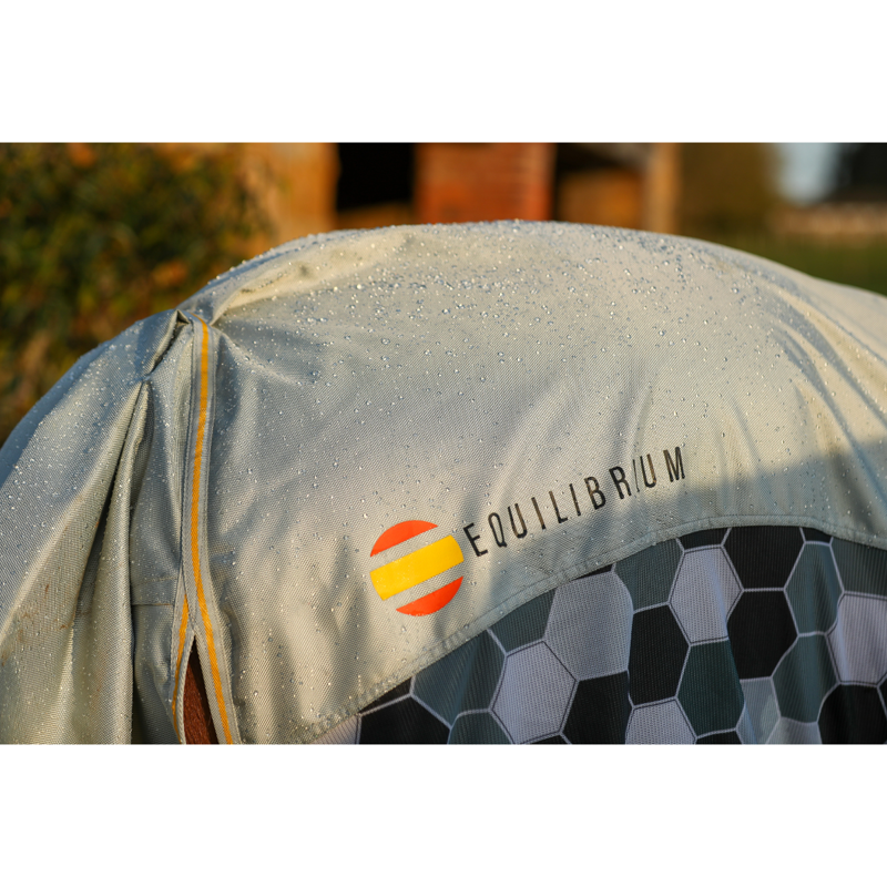 Equilibrium Field Relief Waterproof Detachable Neck Fly Rug - Grey/White-4