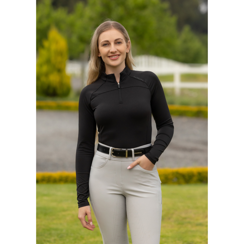 LeMieux Ladies Airflow Long Sleeve Base Layer - Black-8
