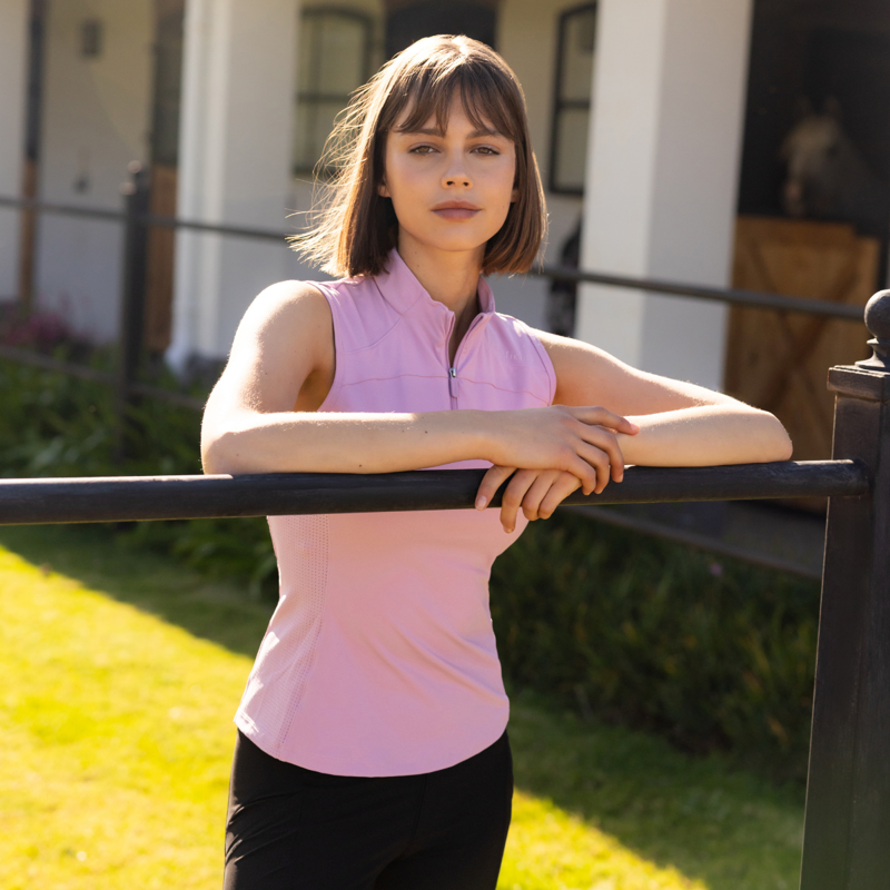 LeMieux Ladies Airflow Sleeveless Base Layer - Fondant-10