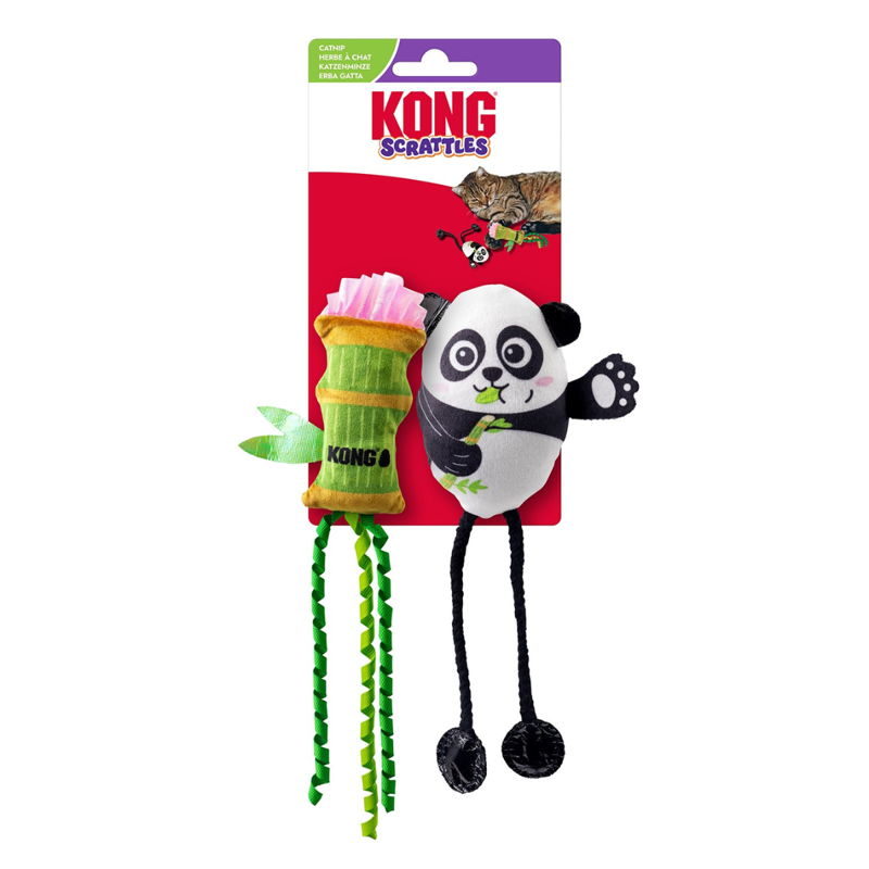 KONG Cat Scrattles Panda - 2 Pack